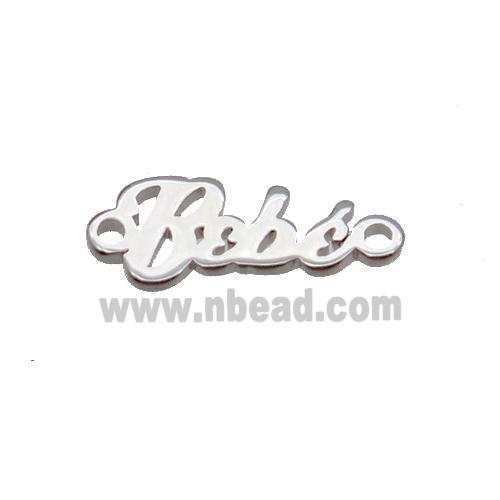 Copper Bebe Connector Letter Platinum Plated