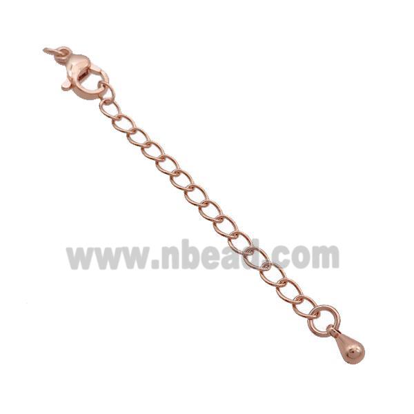 Copper Necklace Extender Chain Rose Gold