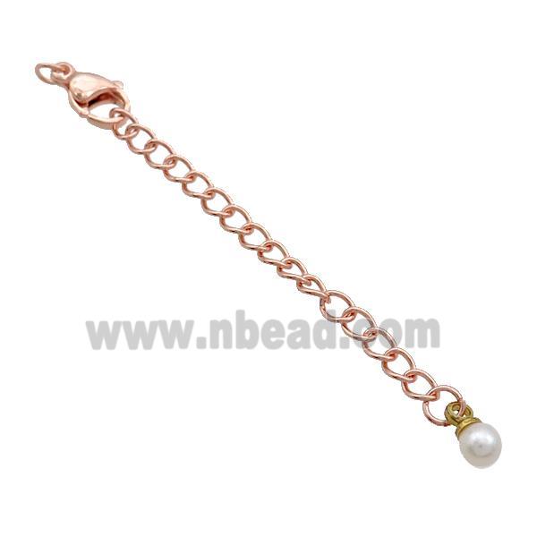 Copper Necklace Extender Chain Rose Gold