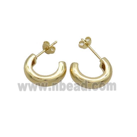 Copper Stud Earrings Gold Plated