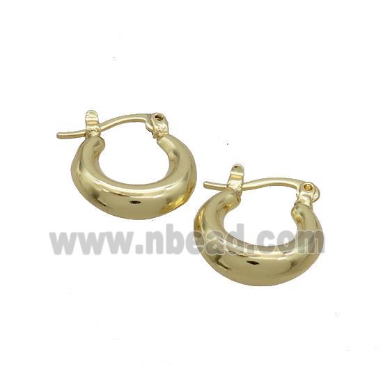 Copper Latchback Earrings Gold Plated