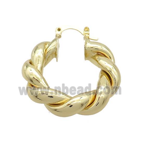 Copper Latchback Earrings Gold Plated