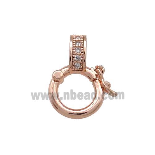 Copper Bails Pave Zircon Rose Gold