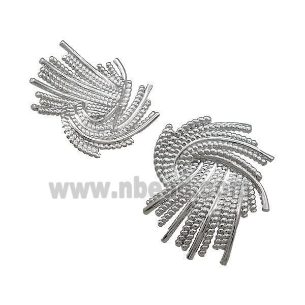 Copper Stud Earrings Phoenix Platinum Plated