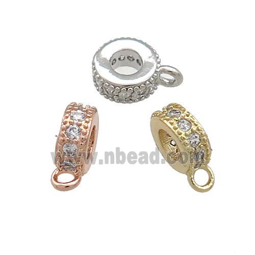 Copper Bails Pave Zircon Mixed