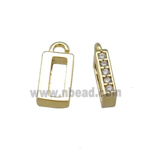 Copper Bail Pave Zircon Gold Plated