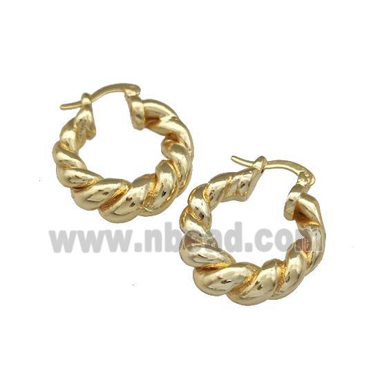 Copper Latchback Earrings Gold Plated