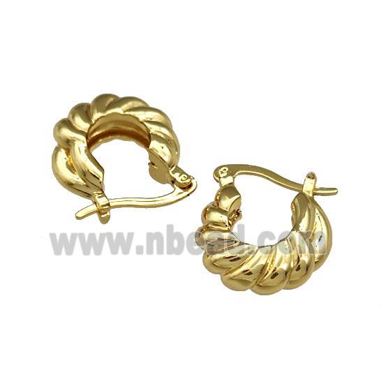 Copper Latchback Earrings Gold Plated