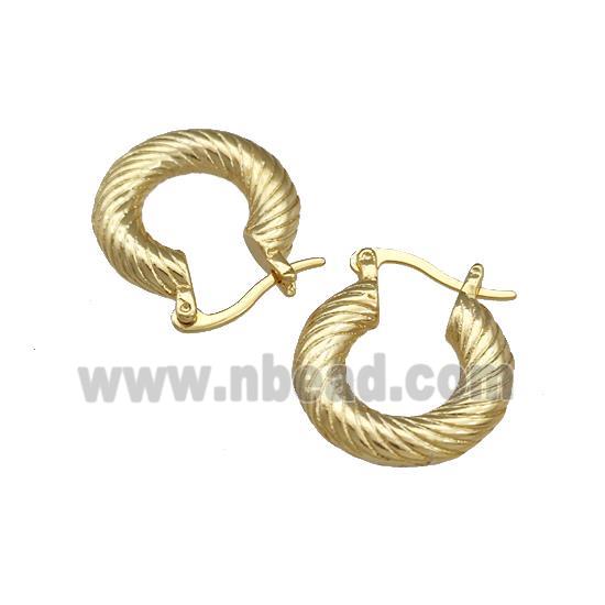 Copper Latchback Earrings Gold Plated