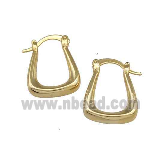 Copper Latchback Earrings Gold Plated