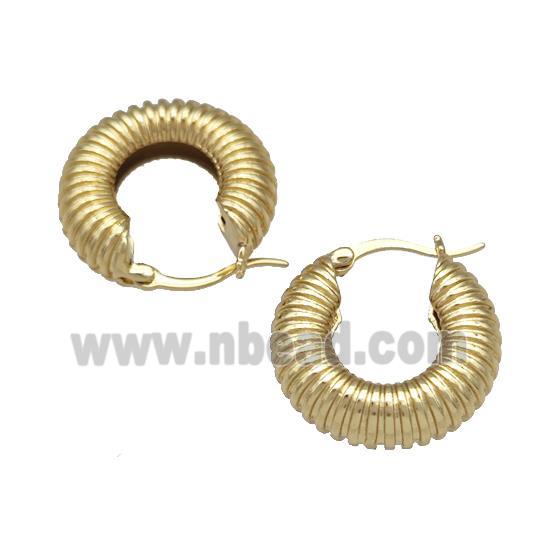 Copper Latchback Earrings Hollow Gold Plated