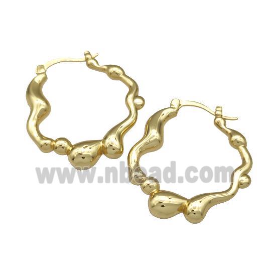 Copper Latchback Earrings Gold Plated