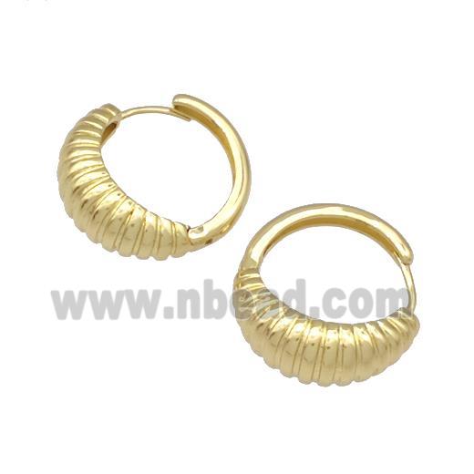 Copper Hoop Earrings Gold Plated