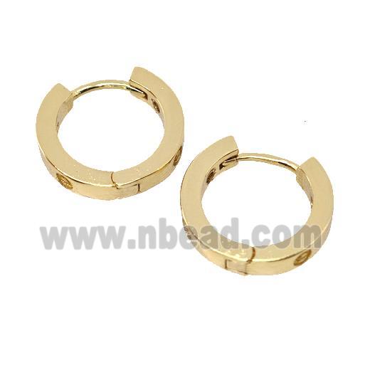 Copper Hoop Earrings Gold Plated