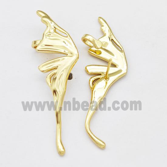 Copper Butterfly Stud Earrings Gold Plated