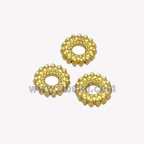 Copper Heishi Spacer Beads Large Hole Gold Plated