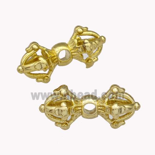 Copper Vajra Pestle Beads Gold Plated