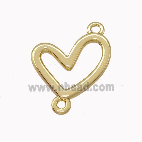 Copper Heart Connector Gold Plated