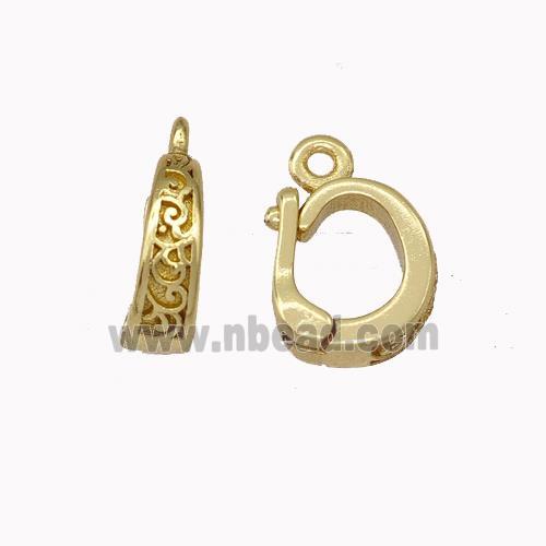 Copper Clasp Bail Gold Plated