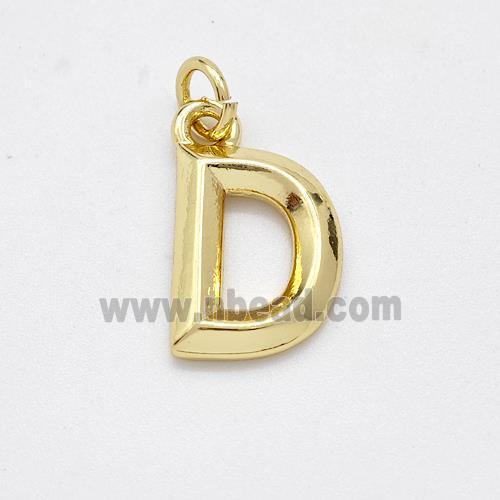 Copper Letter-D Pendant Gold Plated