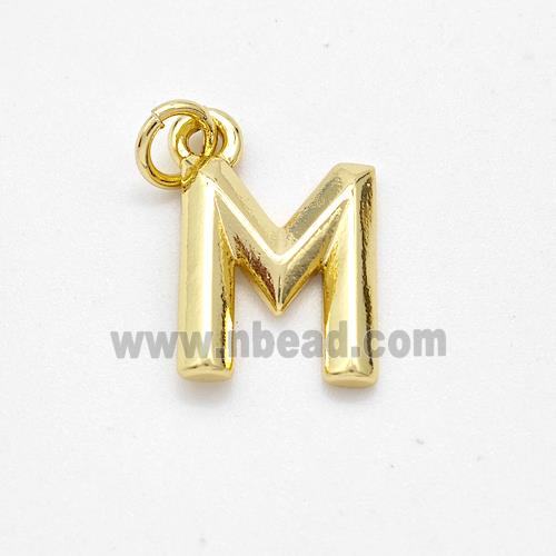 Copper Letter-M Pendant Gold Plated