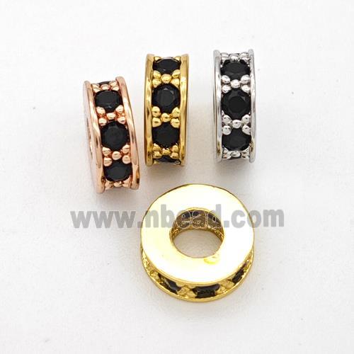 Copper Heishi Spacer Beads Micropave Zirconia Mixed