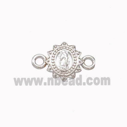 Jesus Charms Copper Connector Platinum Plated