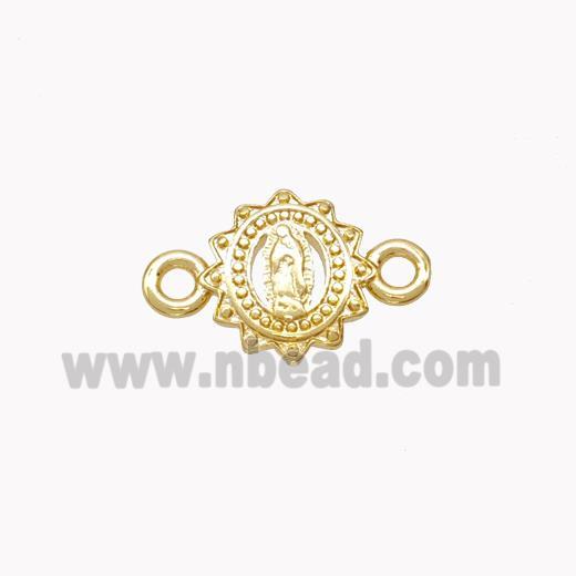 Jesus Charms Copper Connector Gold Plated