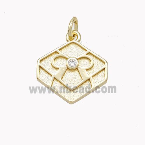 Christmas Gift Charms Copper Pendant Gold Plated