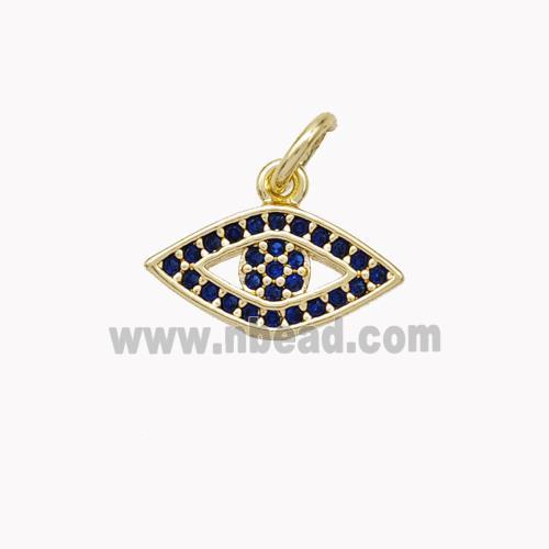 Copper Eye Pendant Micropave Zirconia Gold Plated