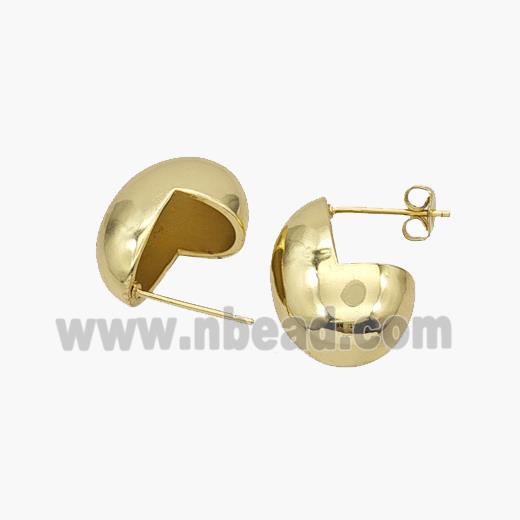 Copper Stud Earrings Gold Plated