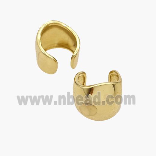 Copper Earring Clip, Gold Plated