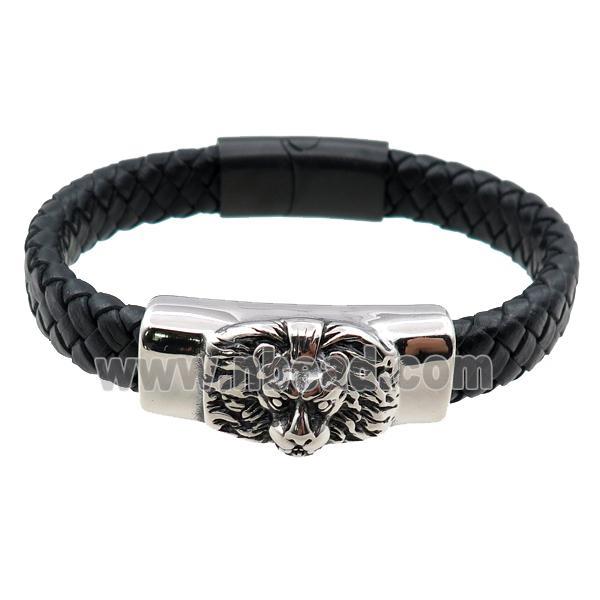 PU leather bracelet with magnetic clasp