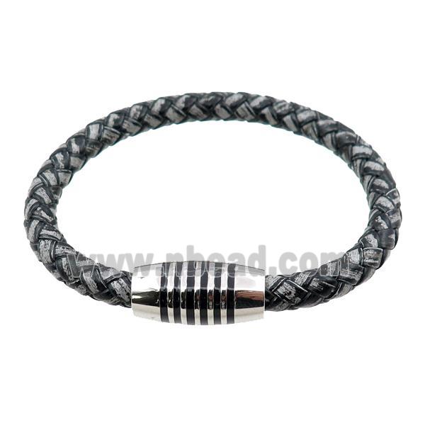 PU leather bracelets with magnetic clasp