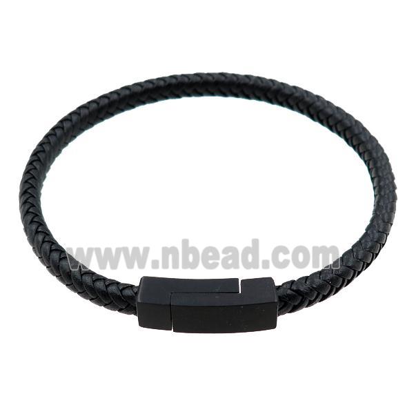 PU leather bracelets with magnetic clasp