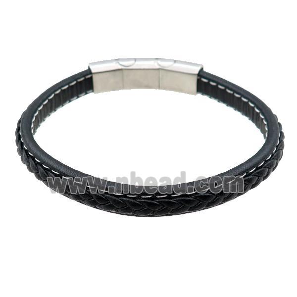 PU leather bracelets with magnetic clasp