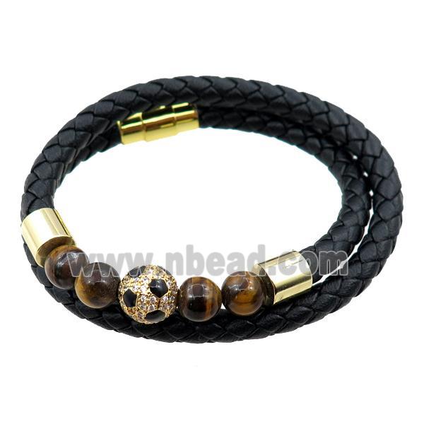 PU leather bracelets with magnetic clasp