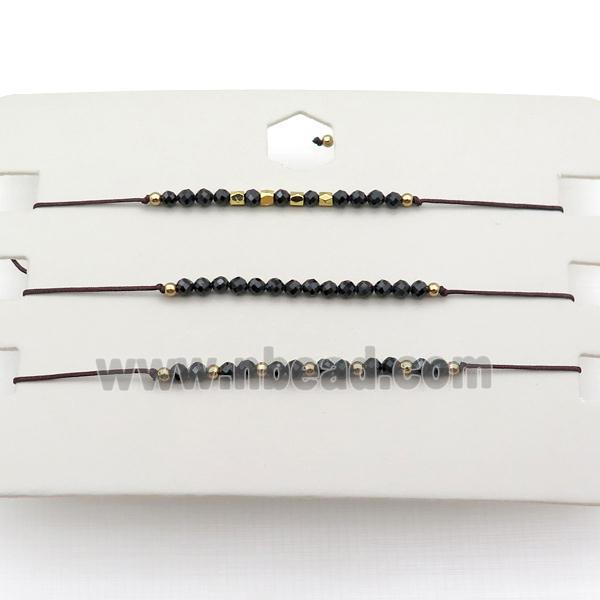 Black Spinel Bracelet Adjustable