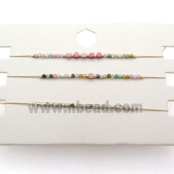 Tourmaline Bracelet Adjustable Multicolor