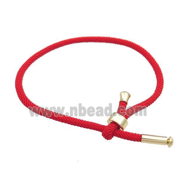 Red Nylon Bracelet Adjustable