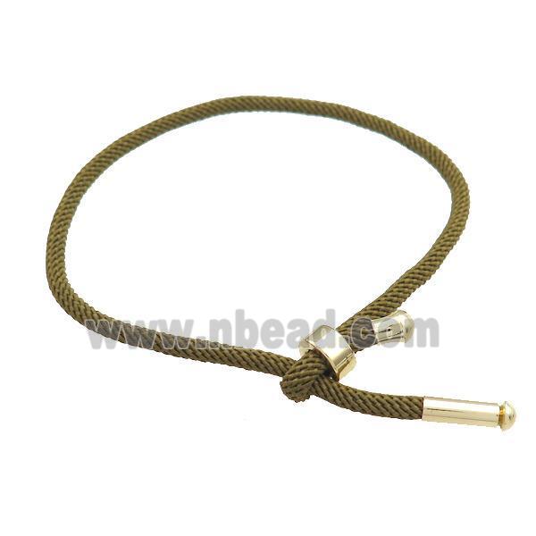 Nylon Bracelet Adjustable Army Green