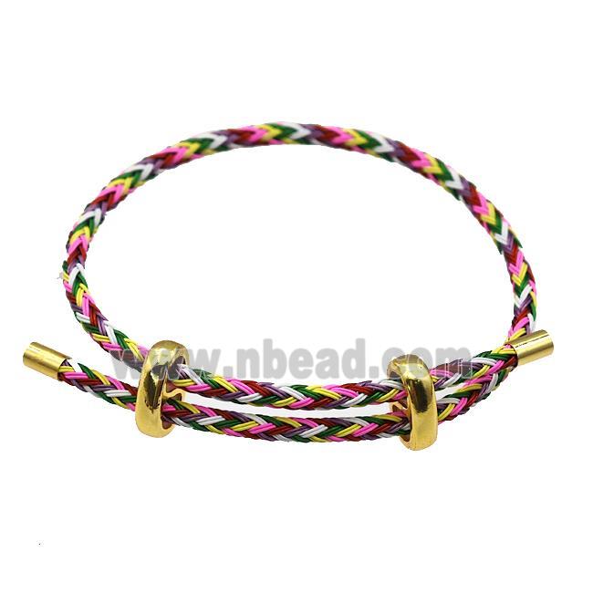 Tiger Tail Steel Bracelet Adjustable Multicolor