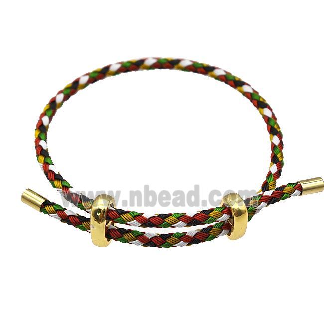 Tiger Tail Steel Bracelet Adjustable Multicolor