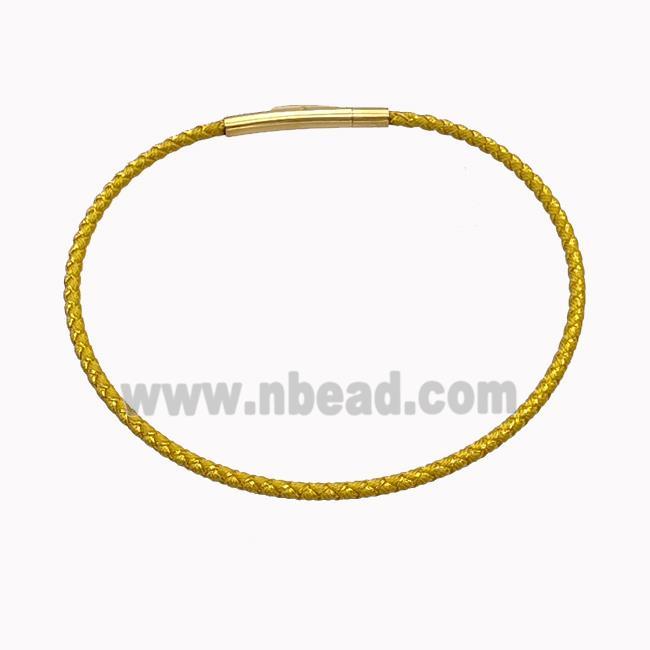 Nylon Cord Bracelet With Stainless Steel Clasp