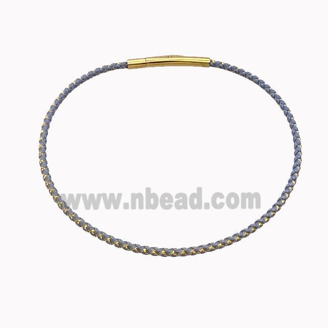 Nylon Cord Bracelet With Stainless Steel Clasp