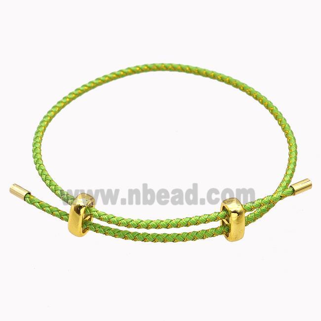 Green Nylon Cord Bradelet Adjustable