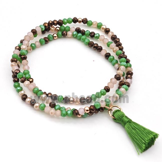 Chinese Crystal Glass Bracelets Stretchy