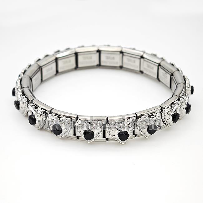 Stainless Steel Module Bracelet Heart