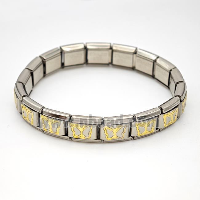 Stainless Steel Module Bracelet Butterfly