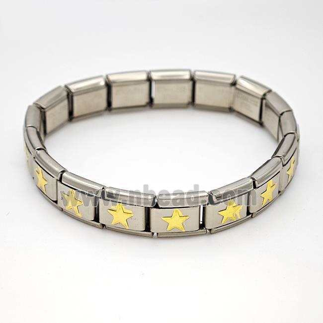 Stainless Steel Module Bracelet Star